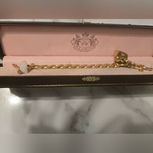 Juicy Couture Heart Charm Chain Bracelet, Good Conditon in Box 💖